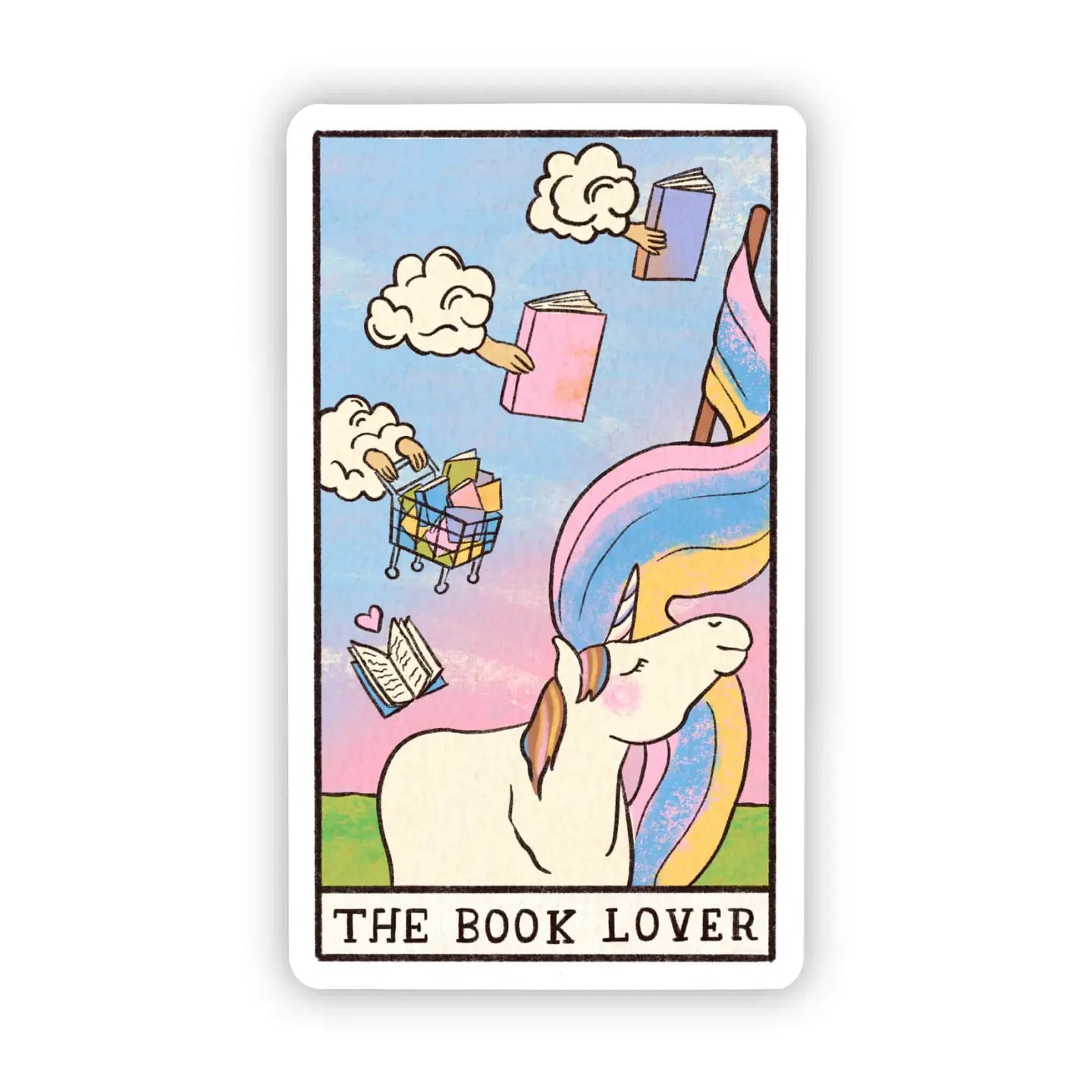"The Book Lover" Tarot Card Sticker | Big Moods