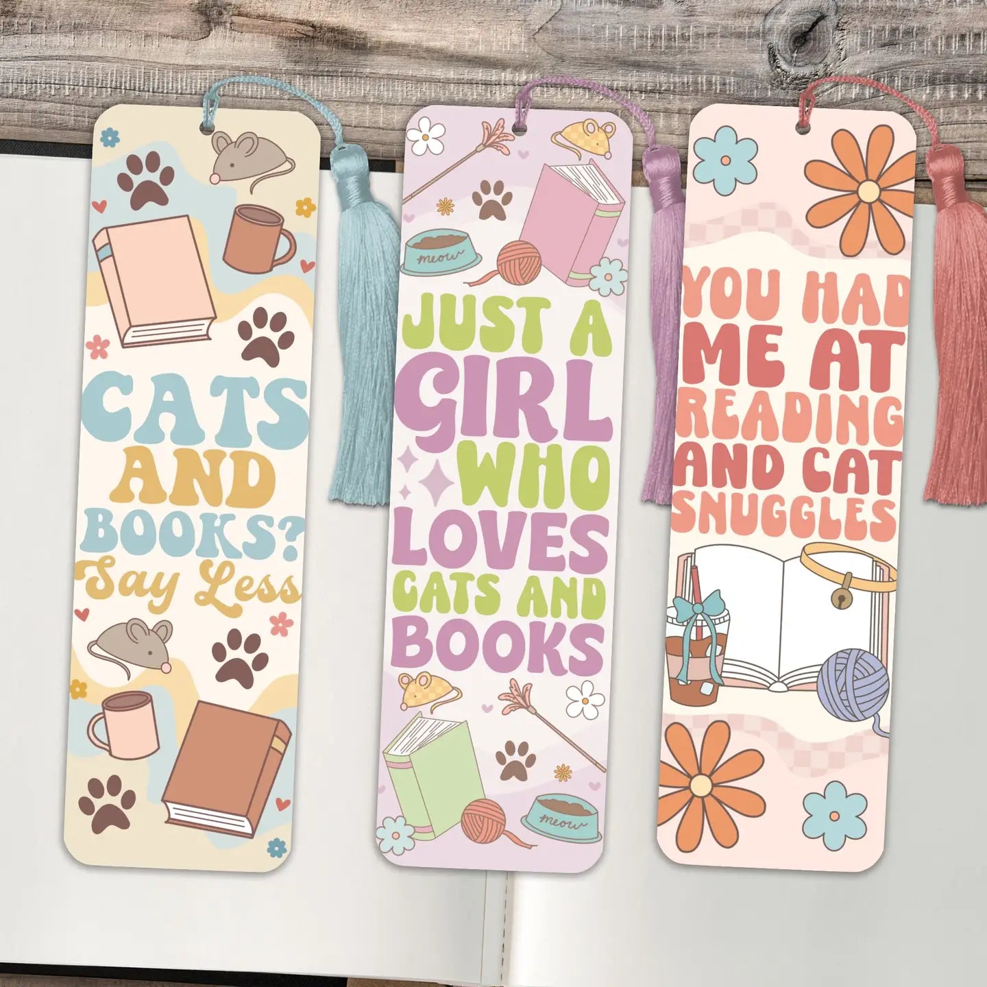 "Cats & Books" Metal Bookmarks | The Corner Shop