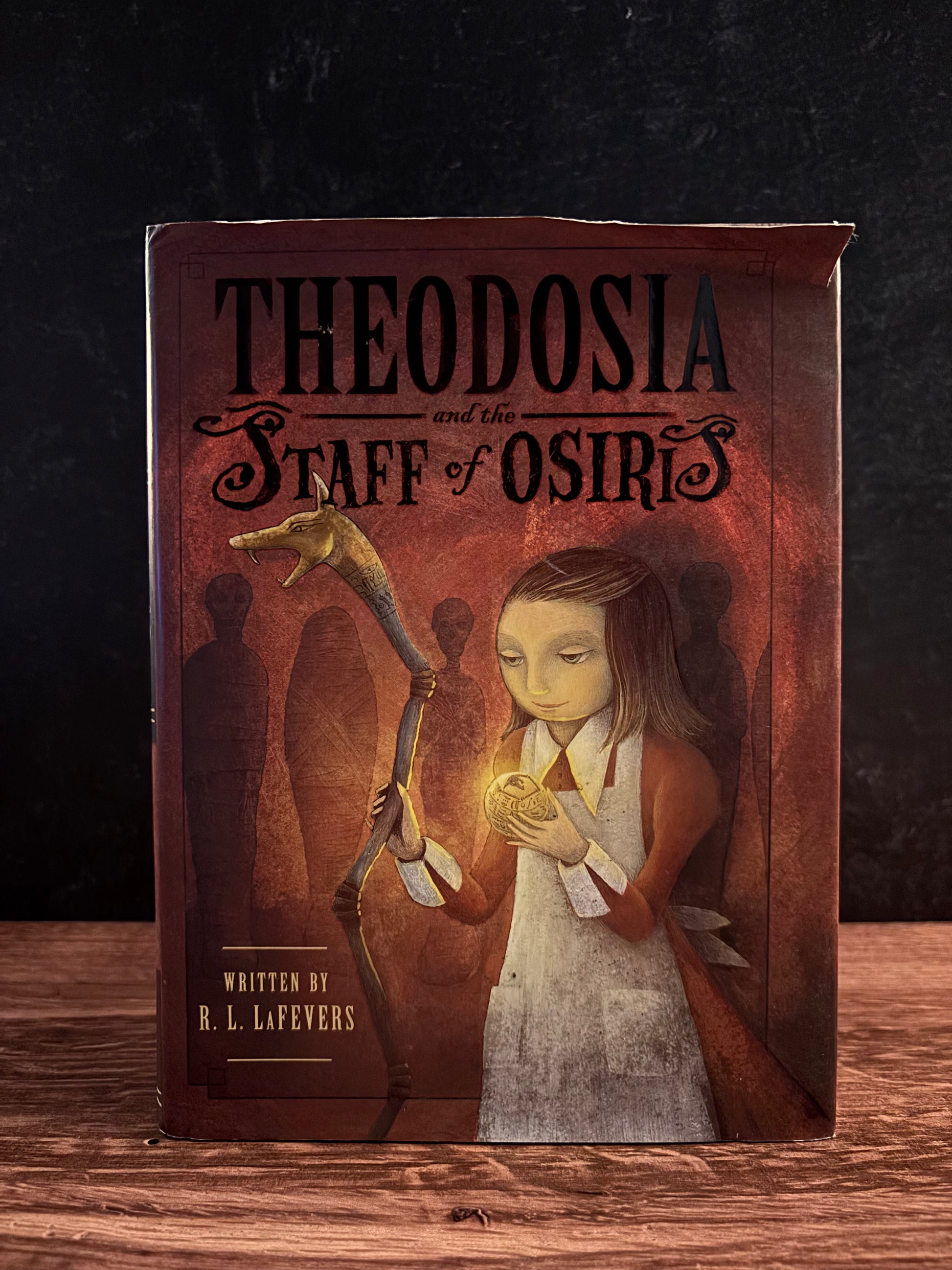 "Theodosia and the Staff of Osiris" by R.L. LaFevers (Preowned Hardcover)