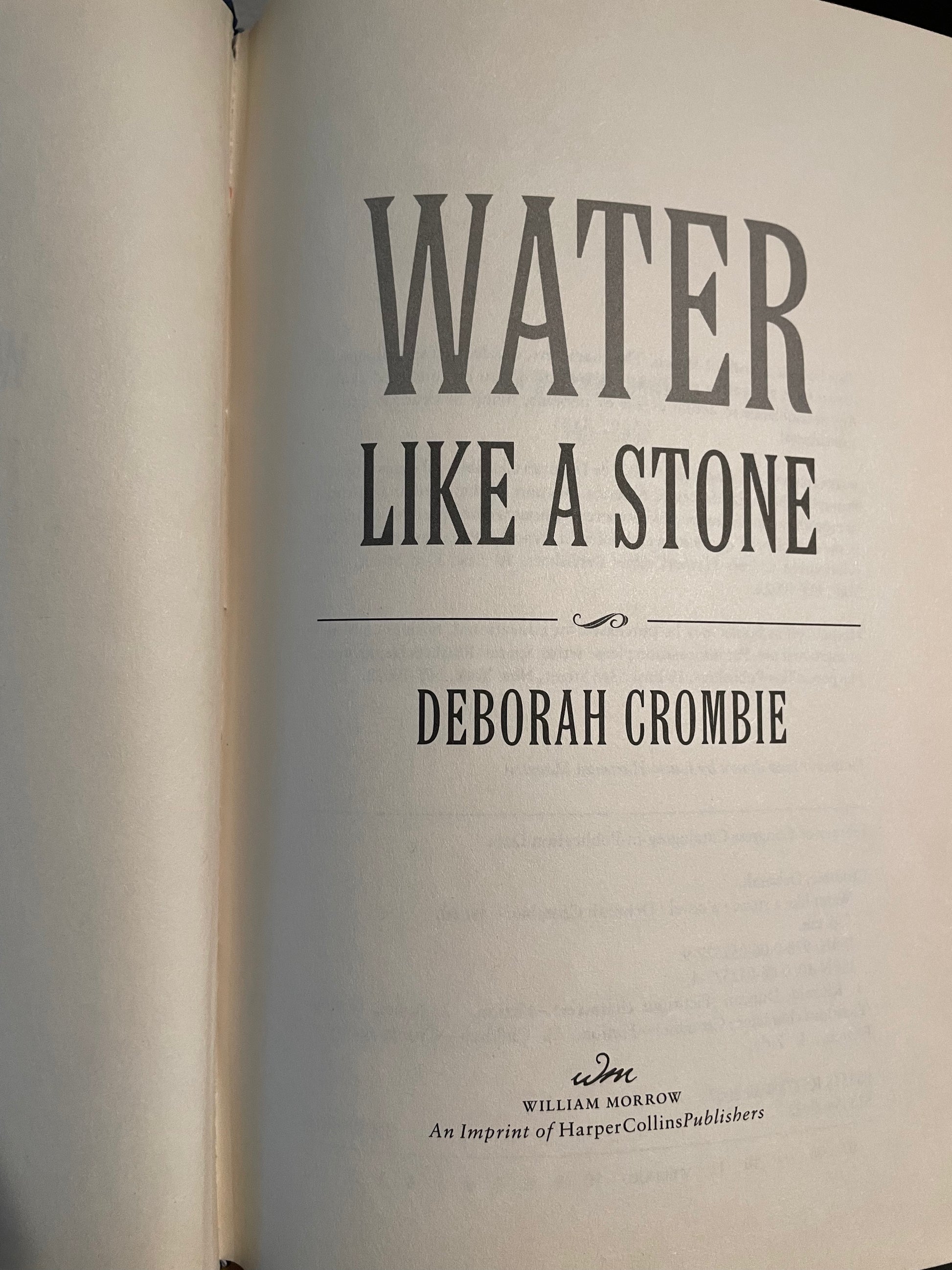"Water Like A Stone" by Deborah Crombie (Preowned Hardcover)