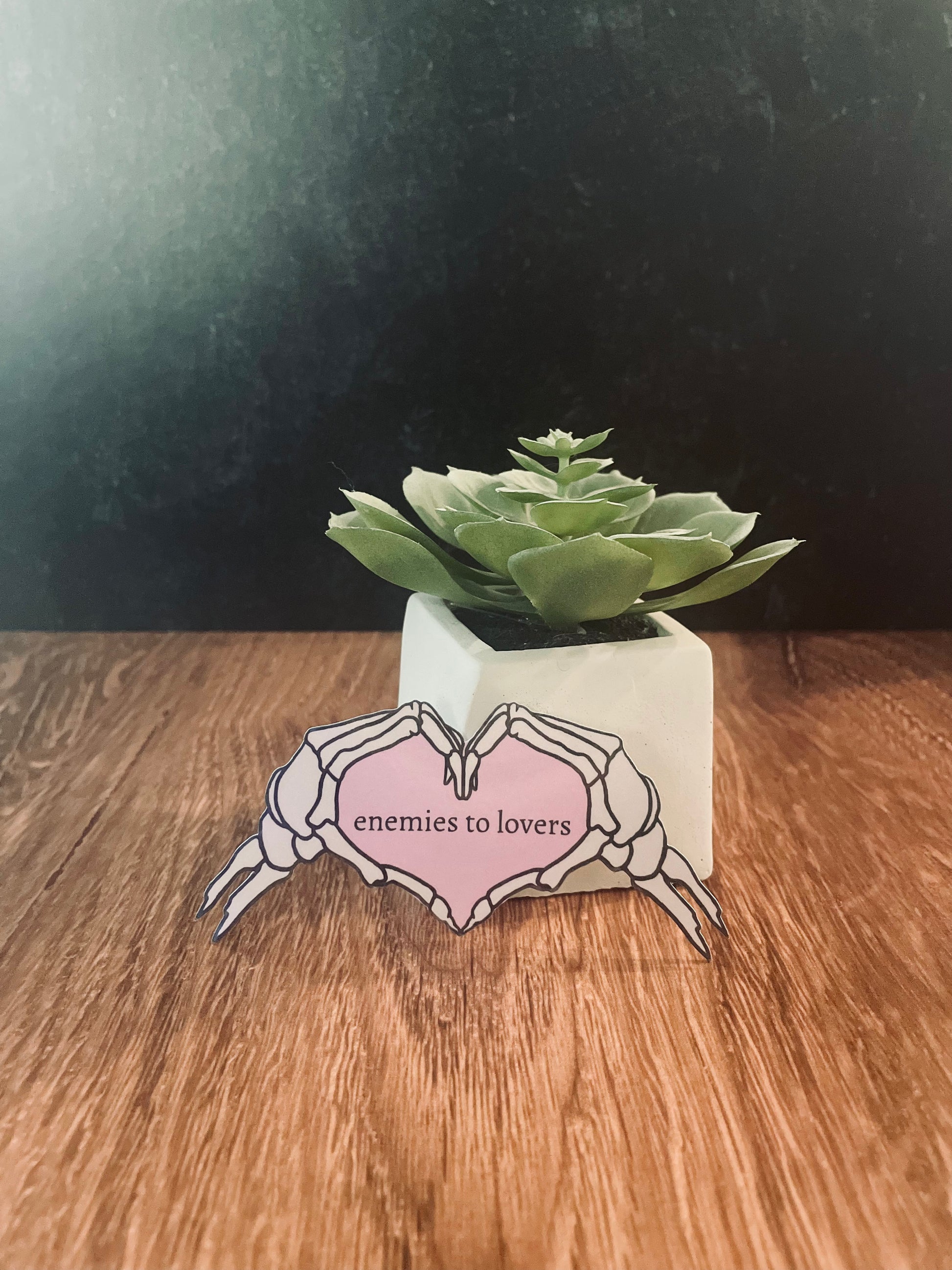 Skeleton heart romance trope sticker