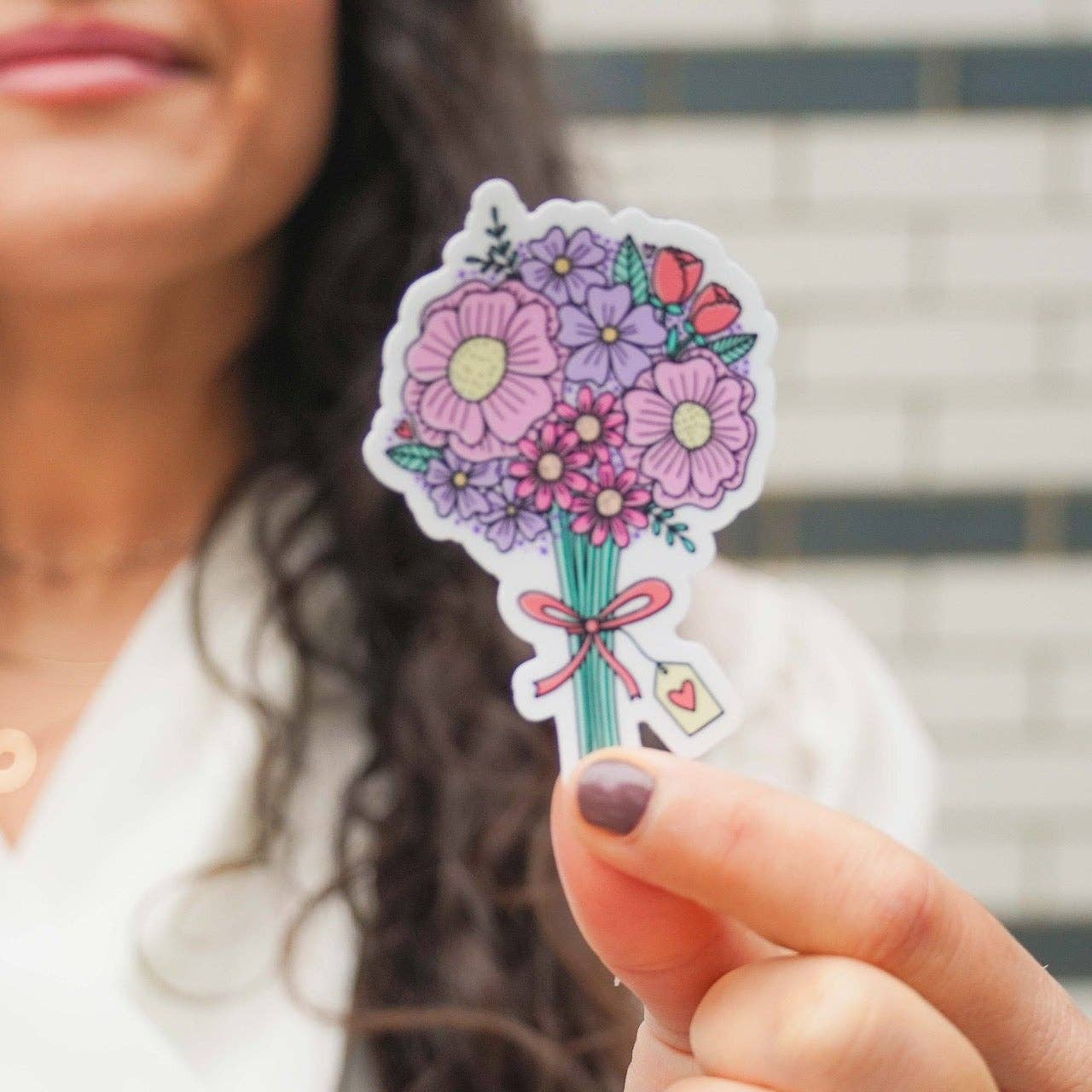 Valentine's Day Flowers Bouquet Sticker