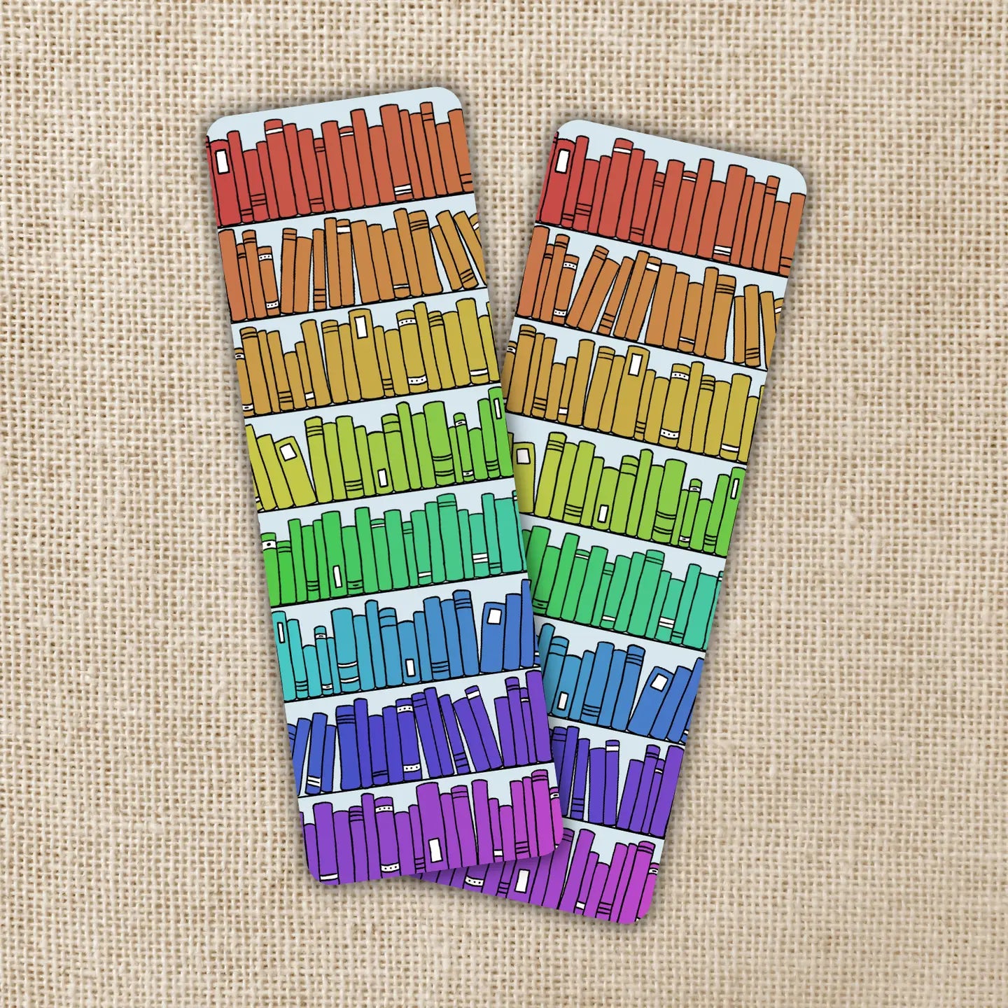 Rainbow Bookshelf Bookmark | Kingdom of Threads