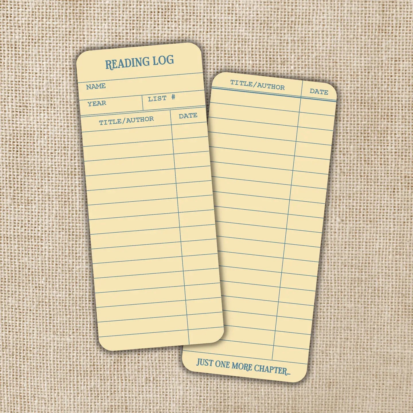 Library Card Reading Log Bookmark | Kingdom of Threads