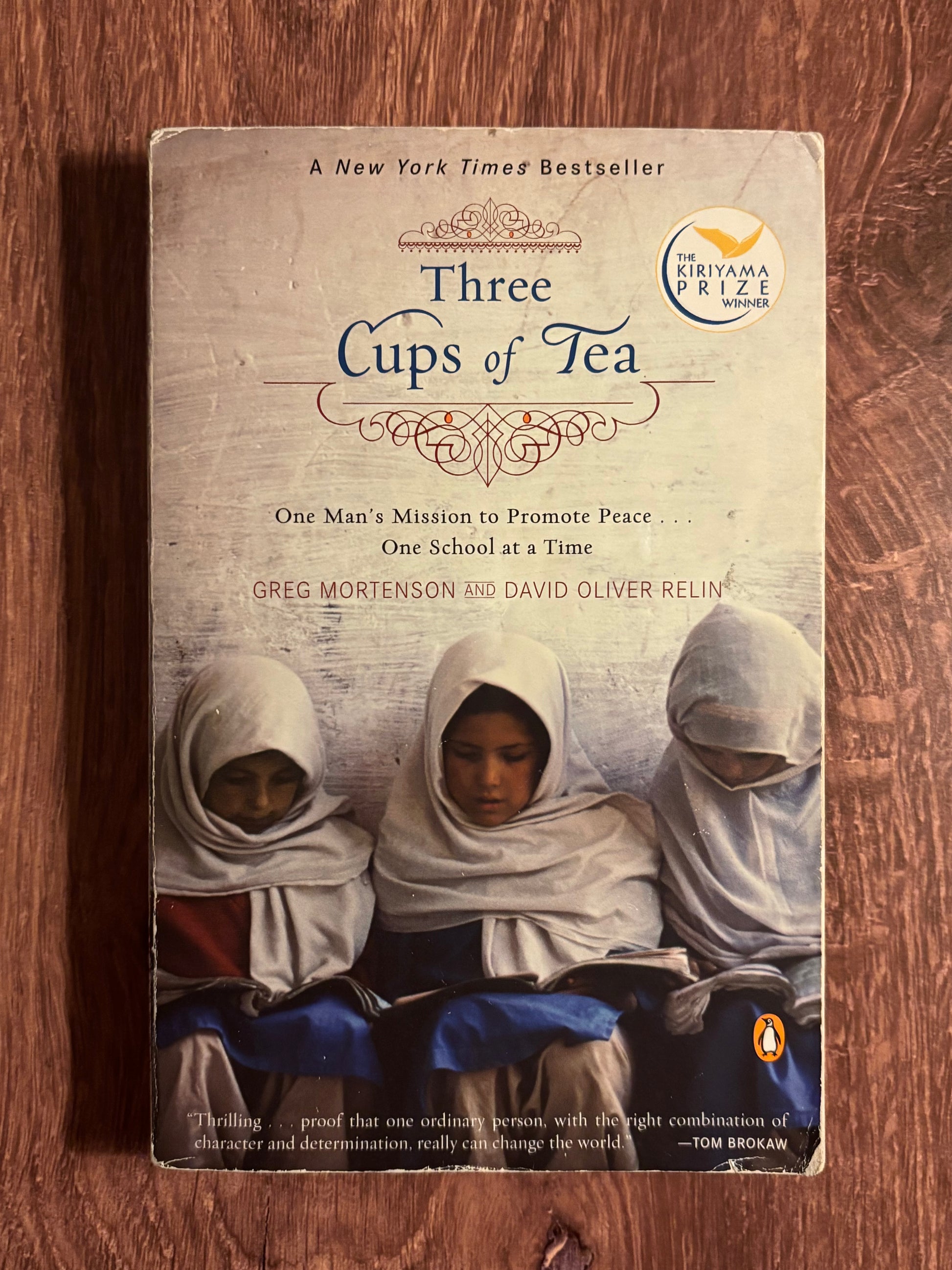 "Three Cups of Tea" by Greg Mortenson and David Oliver Relin (Preowned Paperback)