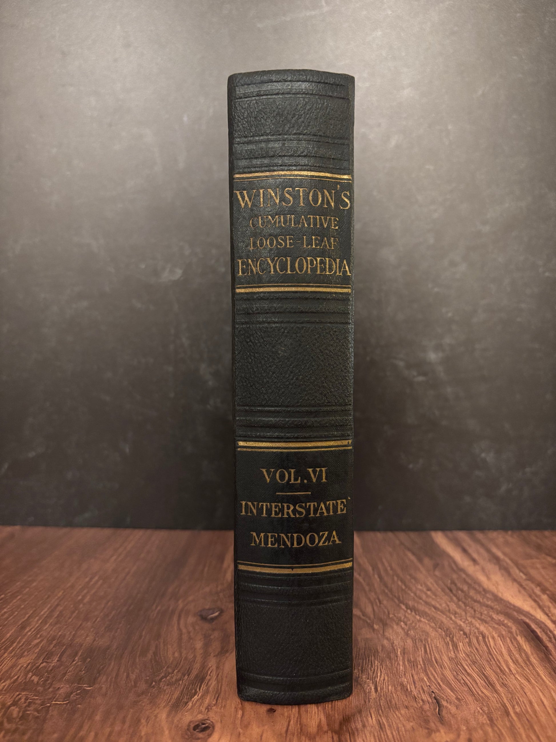 "Winston's Cumulative Loose Leaf Encyclopedia Vol. VI" Edited by Thomas E. Finegan (Antique Hardcover)