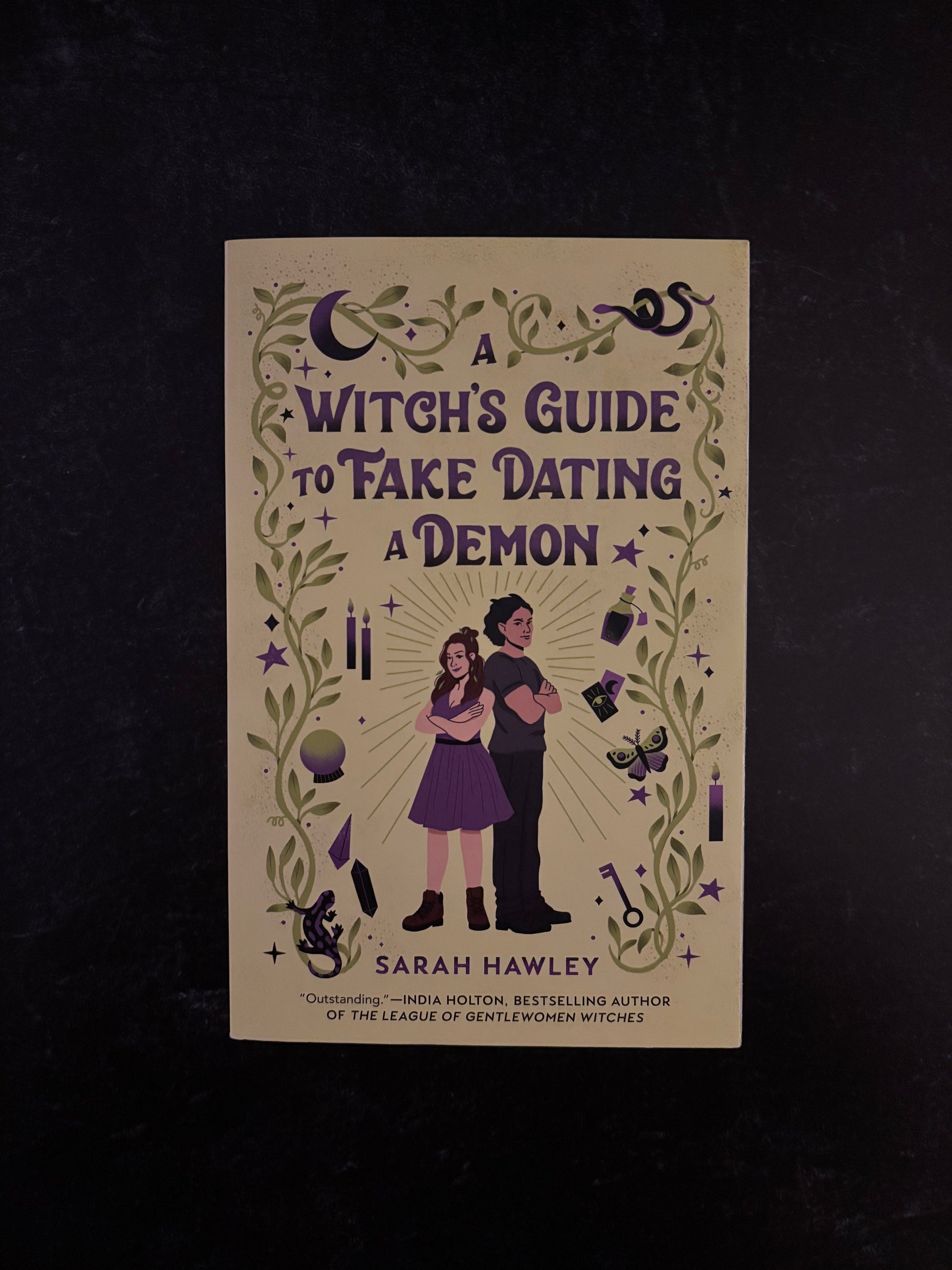 "A Witch's Guide to Fake Dating a Demon" by Sarah Hawley (Preowned Paperback)