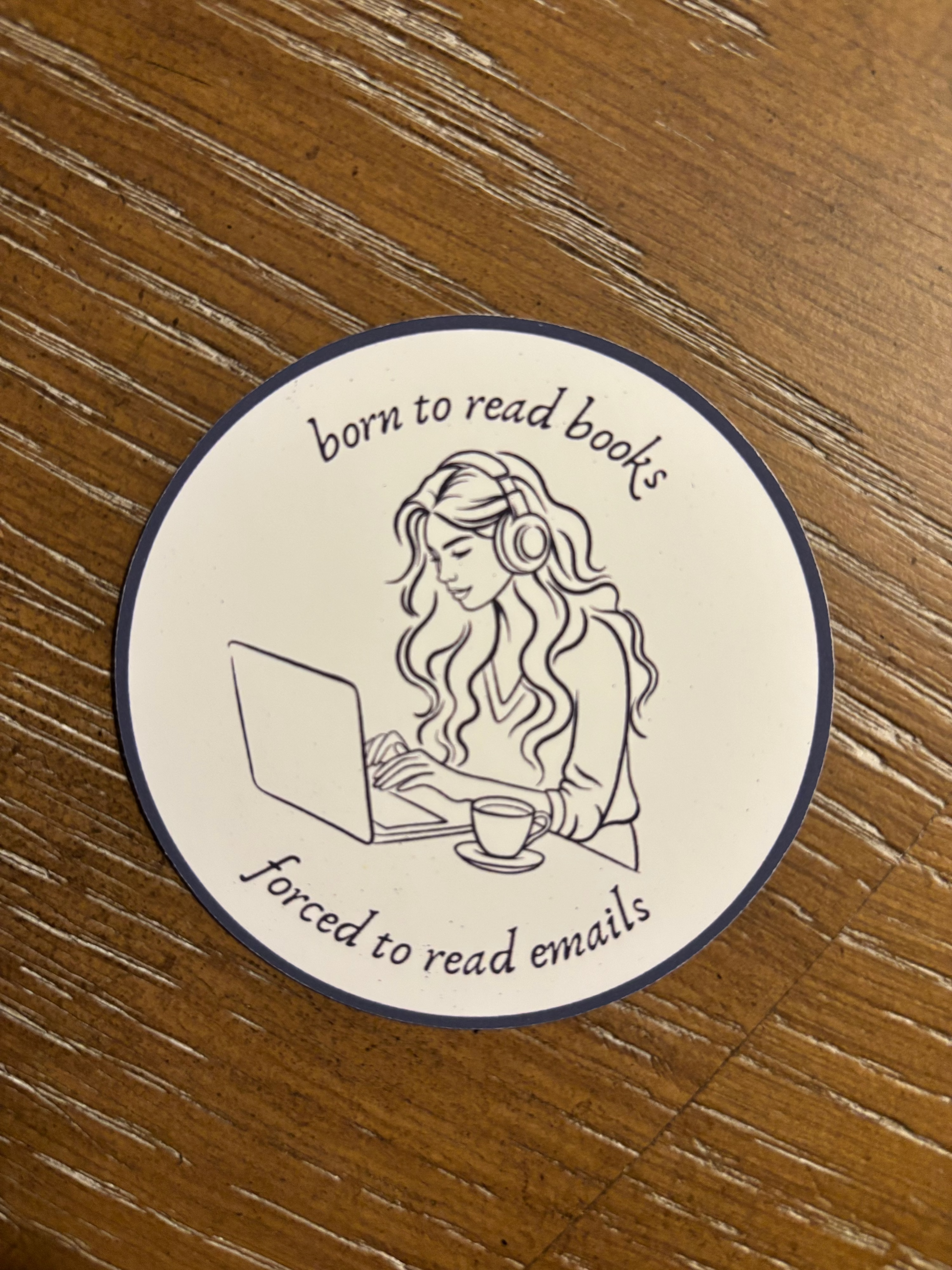 Born to read books sticker