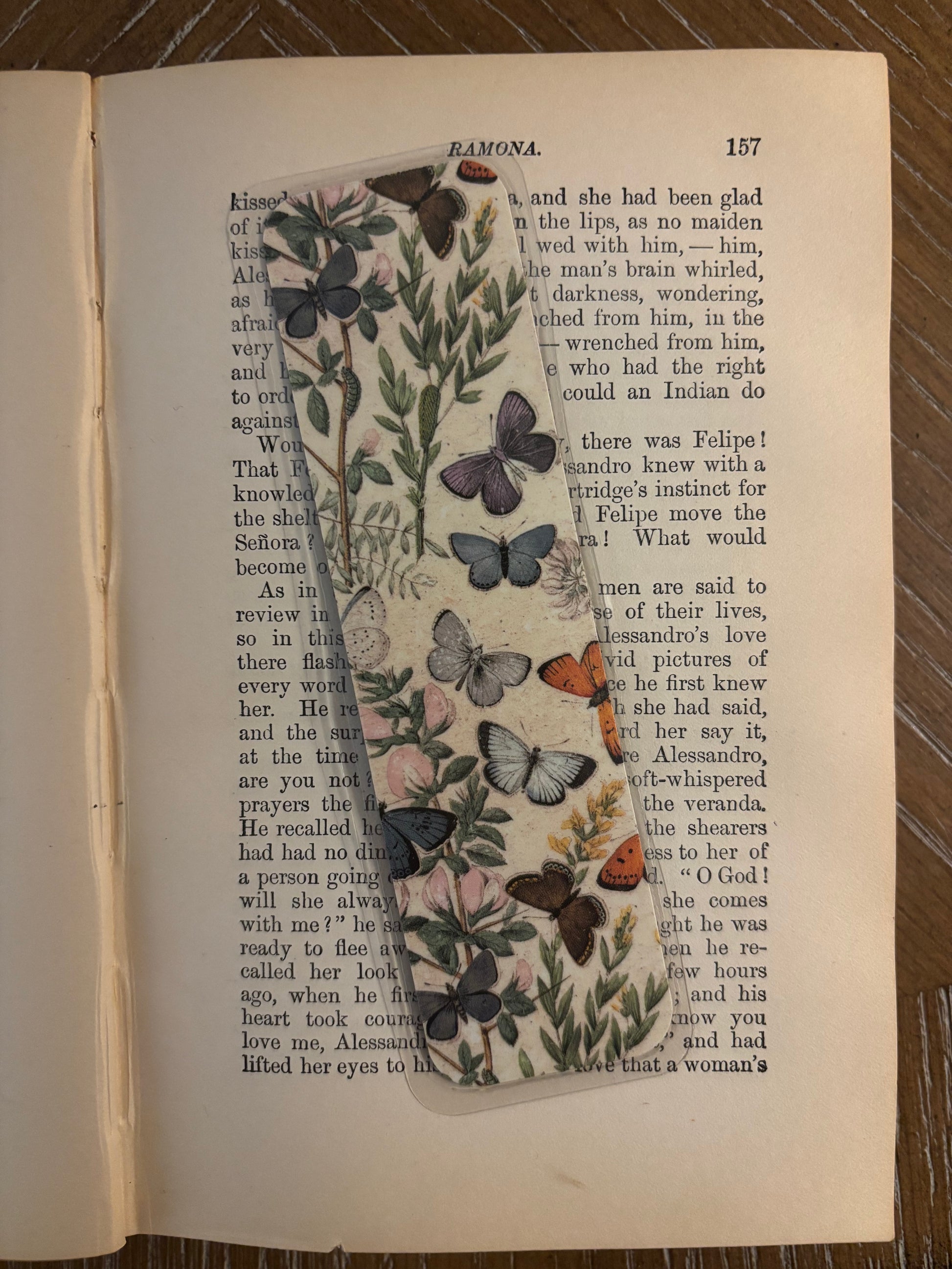 butterfly garden bookmark