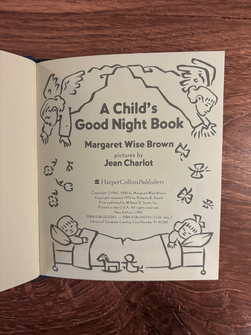 "A Child's Good Night Book" by Margaret Wise Brown (Preowned Hardcover)