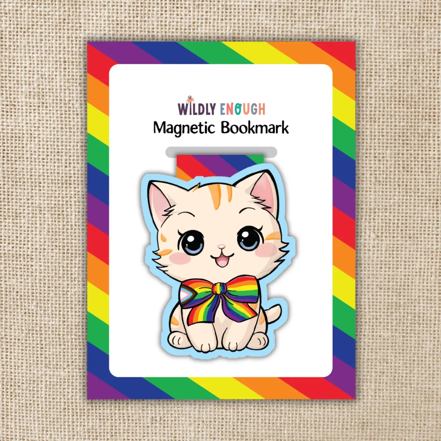 Pride Kitten Magnetic Bookmark | Kingdom of Threads