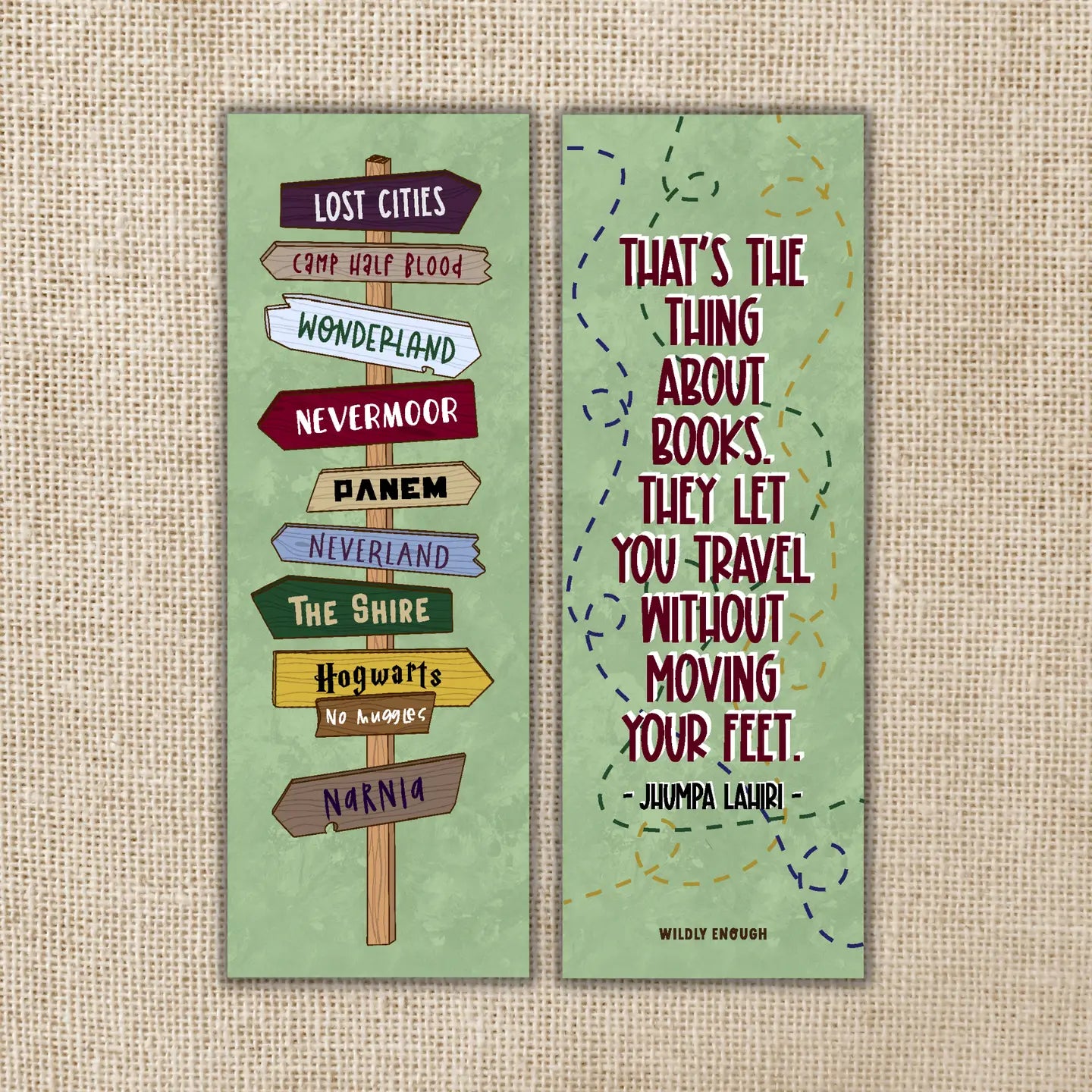 Fictional Places Signpost Bookmark | Kingdom of Threads